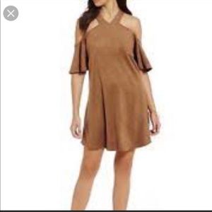 Gianni Bini brown suede dress.